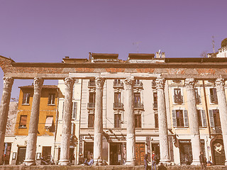 Image showing Retro looking Colonne di San Lorenzo Milan