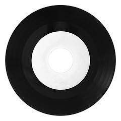 Image showing Vinyl record isolated with white label