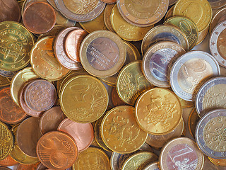 Image showing Euro coins background