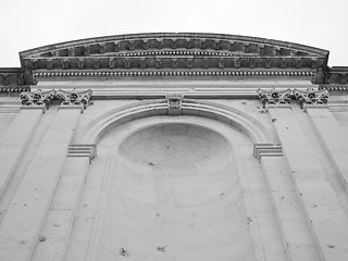 Image showing Black and white Tate Britain in London