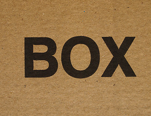 Image showing Box label on cardboard