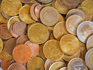 Image showing Euro coins background