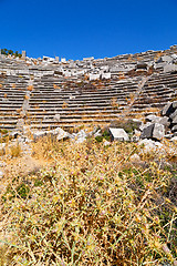 Image showing the old  temple   termessos  asia sky and ruins