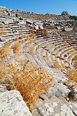 Image showing the old  temple and theatre in termessos antalya turkey asia sky