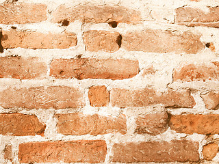 Image showing Retro looking Brick wall