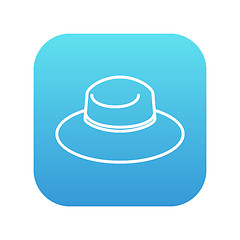 Image showing Summer hat line icon.