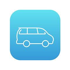 Image showing Minivan line icon.