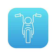 Image showing Motorcycle line icon.