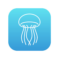 Image showing Jellyfish line icon.