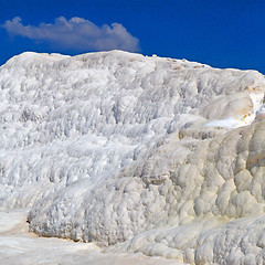 Image showing calcium bath and travertine unique abstract in pamukkale turkey 