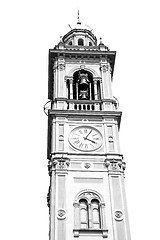 Image showing monument  clock tower in italy europe old  stone and bell