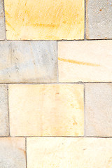 Image showing  cracked  step   brick in    old wall   material the background