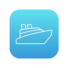 Image showing Cruise ship line icon.