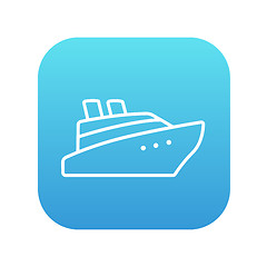 Image showing Cruise ship line icon.