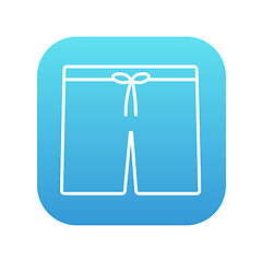 Image showing Swimming trunks line icon.