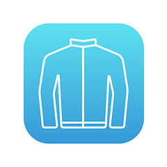 Image showing Biker jacket line icon.