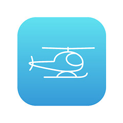 Image showing Helicopter line icon.