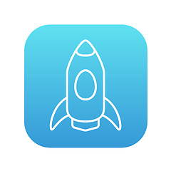 Image showing Rocket line icon.