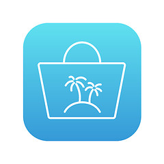 Image showing Beach bag line icon.