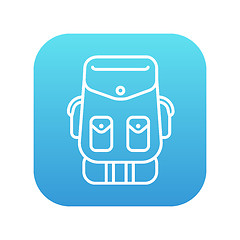 Image showing Backpack line icon.