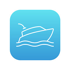 Image showing Yacht line icon.