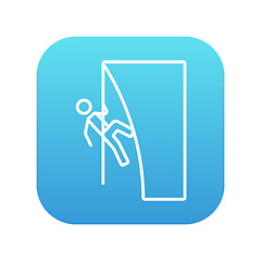 Image showing Rock climber line icon.