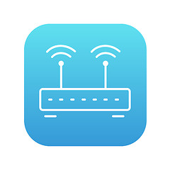 Image showing Wireless router line icon.