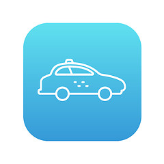 Image showing Taxi car line icon.