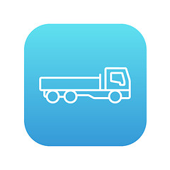 Image showing Dump truck line icon.