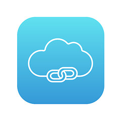 Image showing Cloud computing line icon.