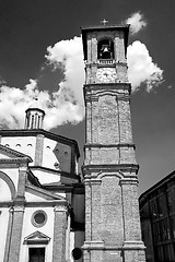 Image showing monument  clock tower in italy europe old  stone and bell