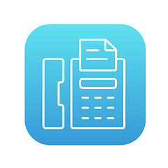 Image showing Fax machine line icon.