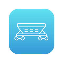 Image showing Cargo wagon line icon.