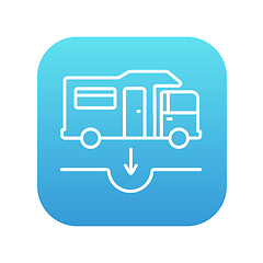 Image showing Motorhome and sump line icon.