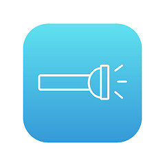 Image showing Flashlight line icon.