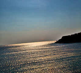 Image showing sun foam and froth in the sea of mediterranean greece