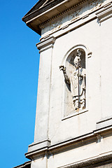 Image showing marble in   italy europe milan and statue