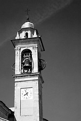 Image showing monument  clock tower in italy europe old  stone and bell