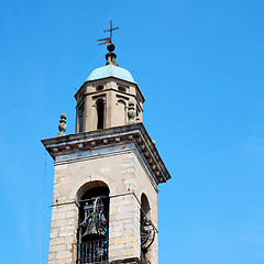 Image showing monument  clock tower in italy europe old  stone and bell