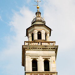 Image showing monument  clock tower in italy europe old  stone and bell