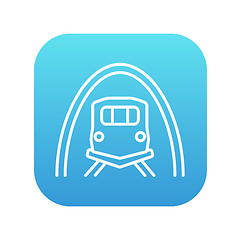 Image showing Railway tunnel line icon.