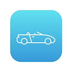 Image showing Convertible car line icon.