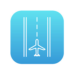 Image showing Airport runway line icon.