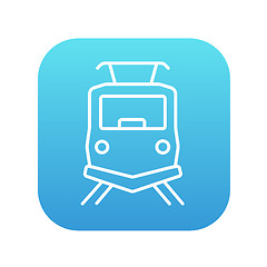 Image showing Front view of train line icon.