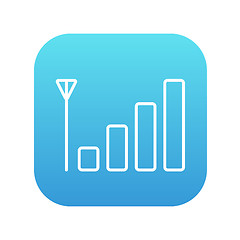 Image showing Mobile phone signal sign line icon.