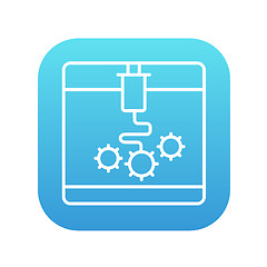 Image showing Tree D printing line icon.