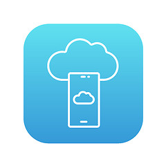 Image showing Cloud computing line icon.