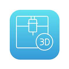 Image showing Tree D printing line icon.