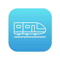 Image showing Modern high speed train line icon.