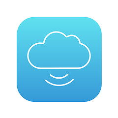 Image showing Cloud computing line icon.